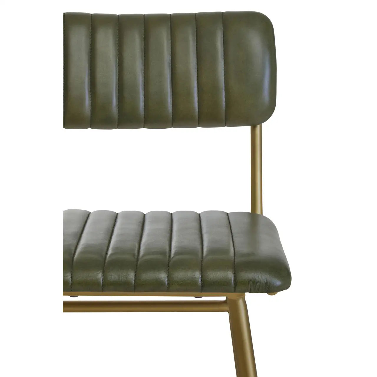 Buffalo Green Leather Bar Chair