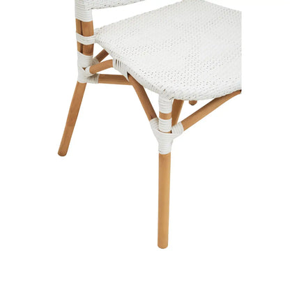 Manado Natural and White Rattan Dining Chair