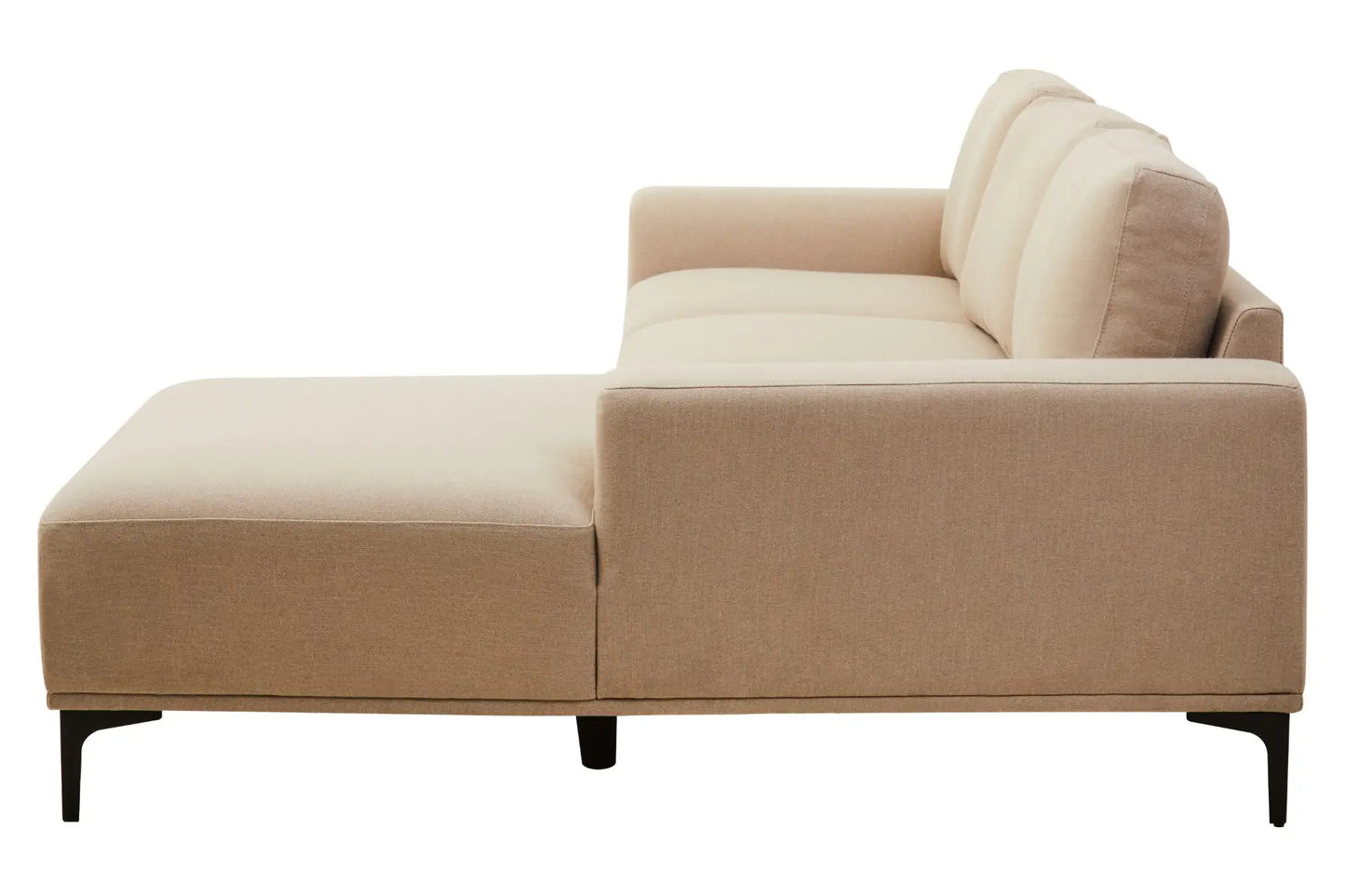 Toulon 3 Seat Natural Fabric Left Chaise Sofa