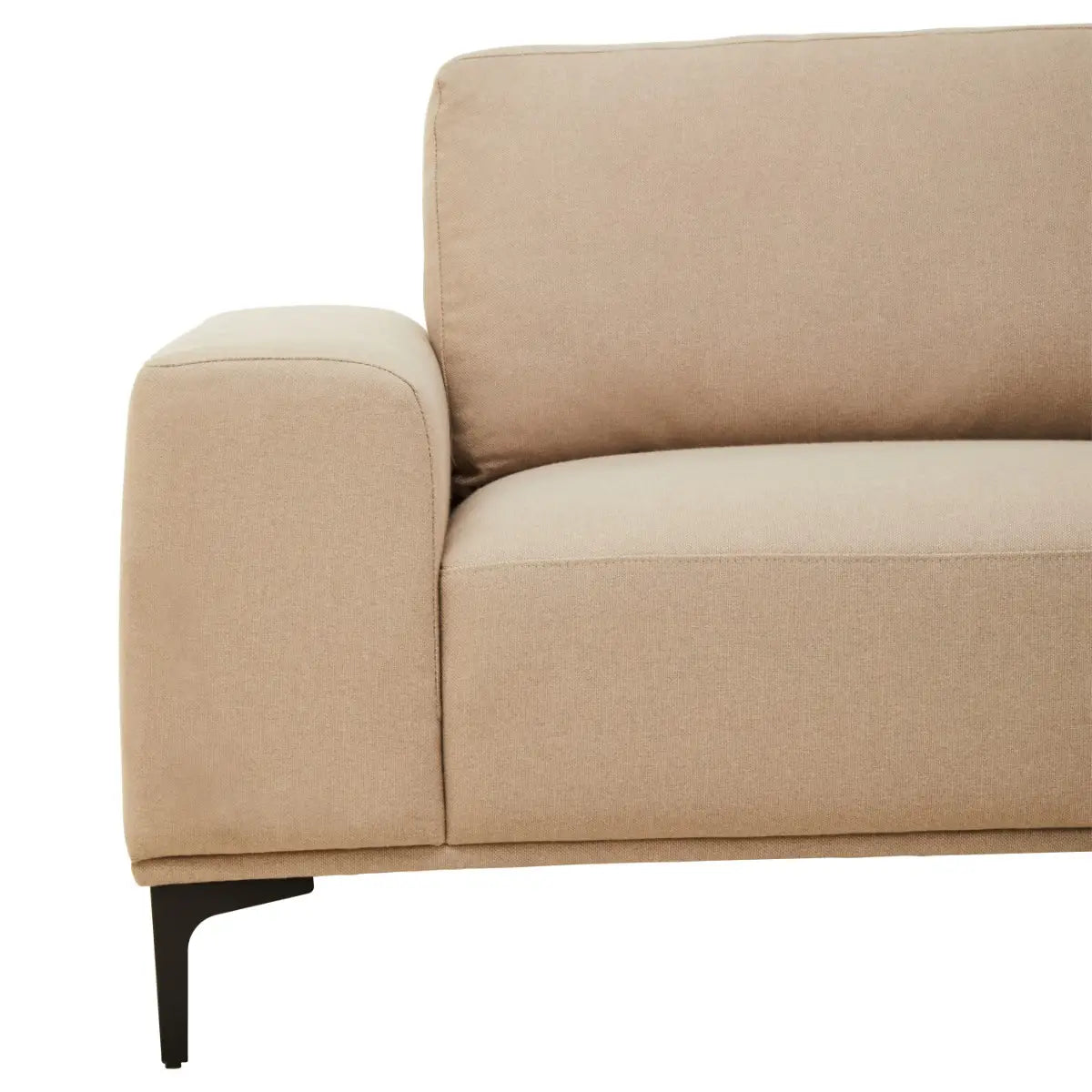 Toulon 3 Seat Natural Fabric Left Chaise Sofa