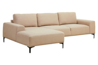 Toulon 3 Seat Natural Fabric Right Chaise Sofa