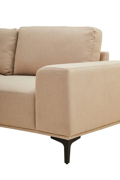 Toulon 3 Seat Natural Fabric Right Chaise Sofa