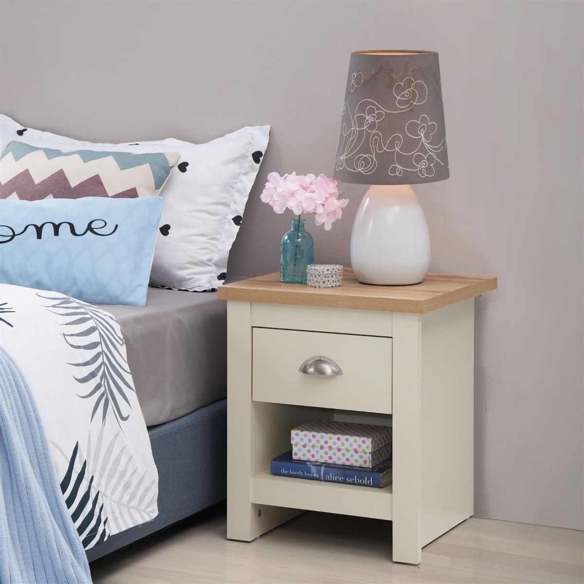 Lisbon 2 Piece Set 2+2 Chest 1 Drw Bedside