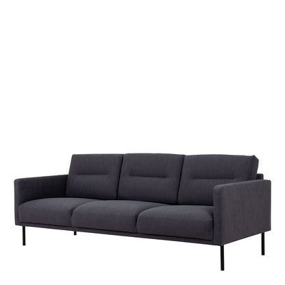 Larvik 3 Seater Sofa - Anthracite, Black Legs