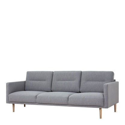 Larvik 3 Seater Sofa - Grey, Oak Legs