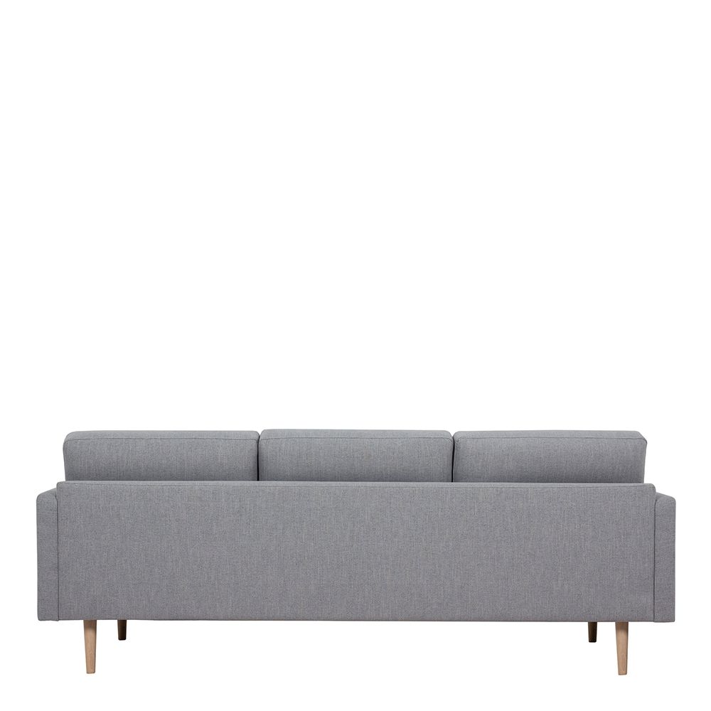 Larvik 3 Seater Sofa - Grey, Oak Legs