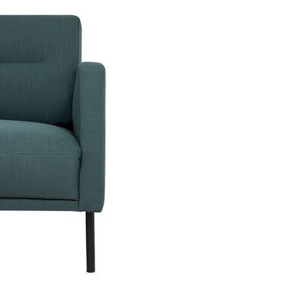 Larvik 3 Seater Sofa - Dark Green, Black Legs