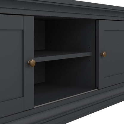 Paris TV-unit 2 frame Doors in Matt Grey