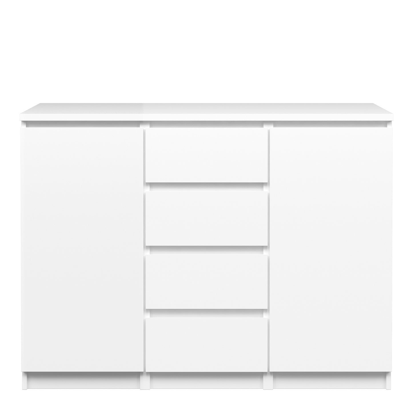 Naia Sideboard - 4 Drawers 2 Doors in White High Gloss