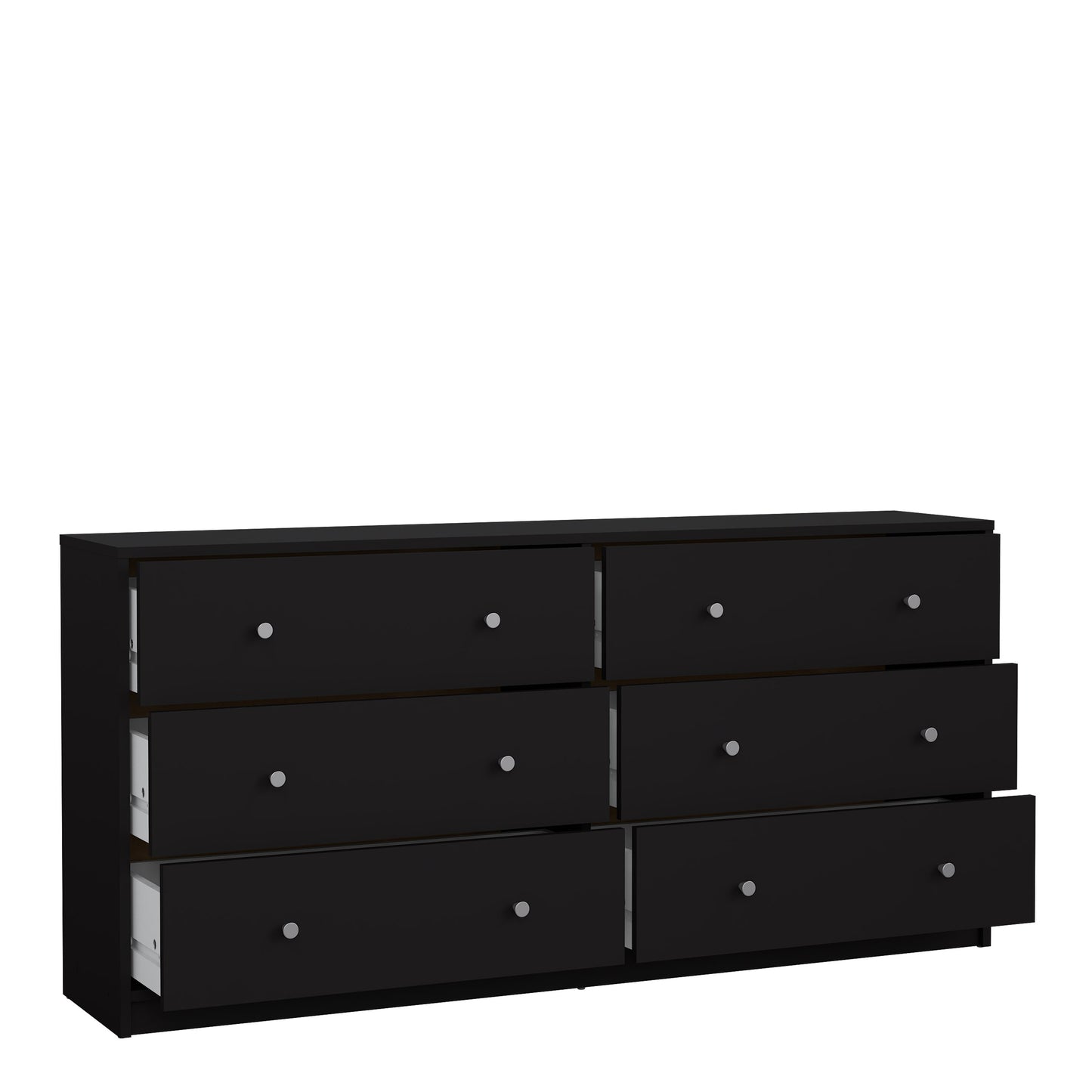 May Chest of 6 Drawers (3+3) in Black