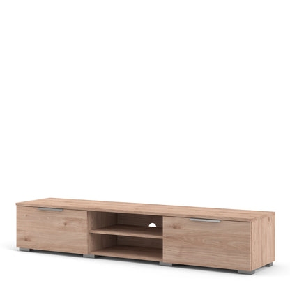 Match TV Unit 2 Drawers 2 Shelf in Jackson Hickory Oak