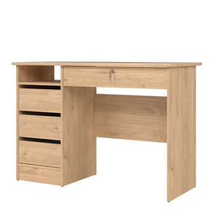 Function Plus 4 Drawer Desk Handleless Drawer in Jackson Hickory Oak