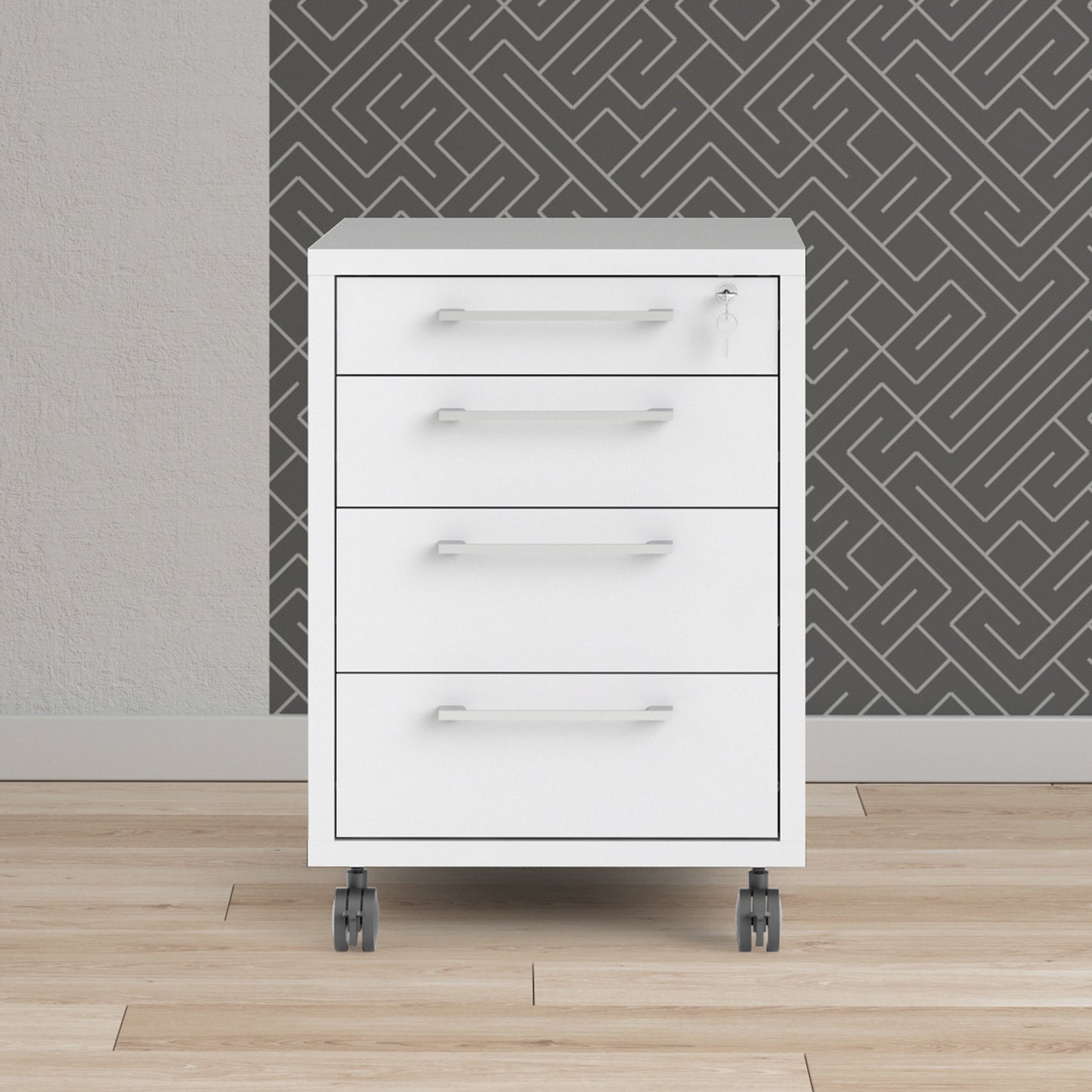 Prima Mobile Cabinet in White