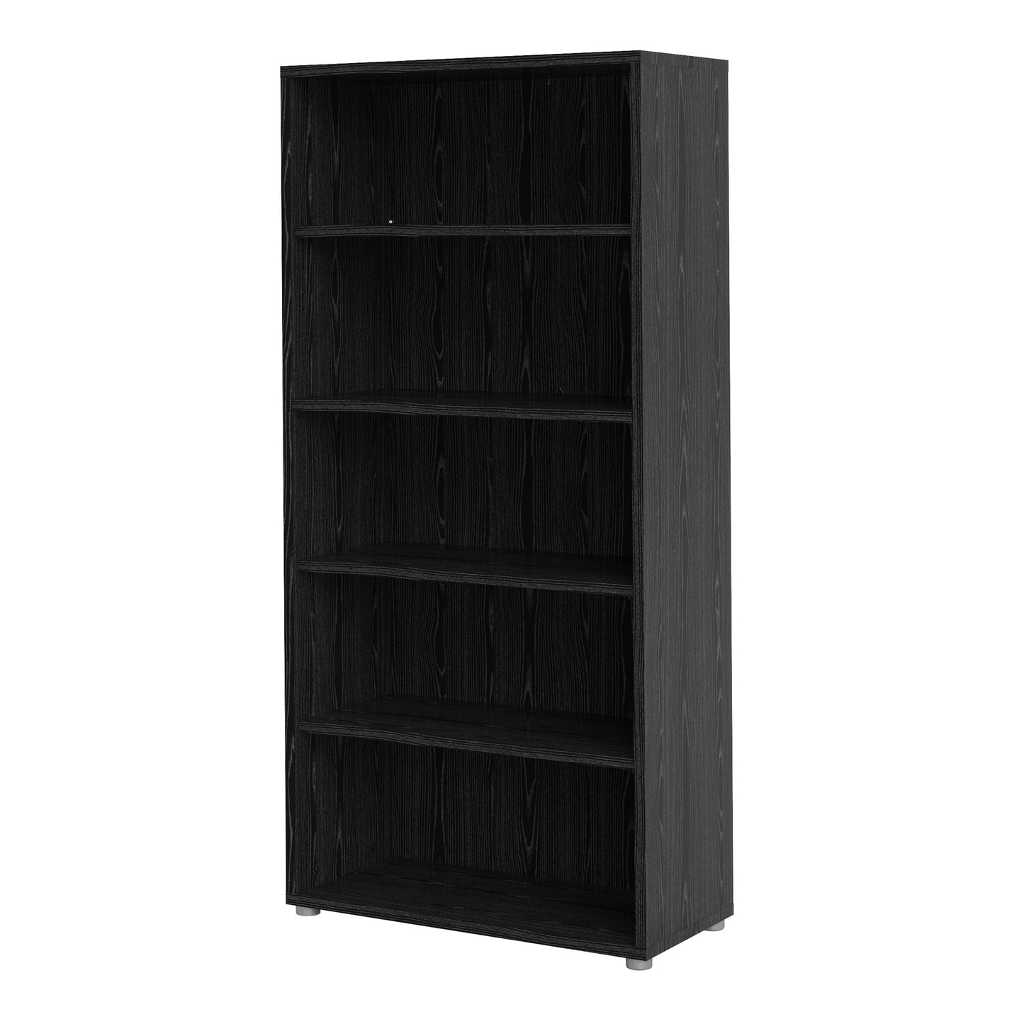 Prima Bookcase 4 Shelves in Black Woodgrain