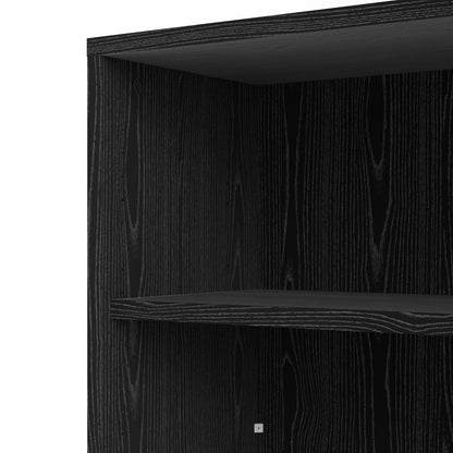 Prima Bookcase 2 Shelves With 2 Drawers 2 File Drawers In Black Woodgrain