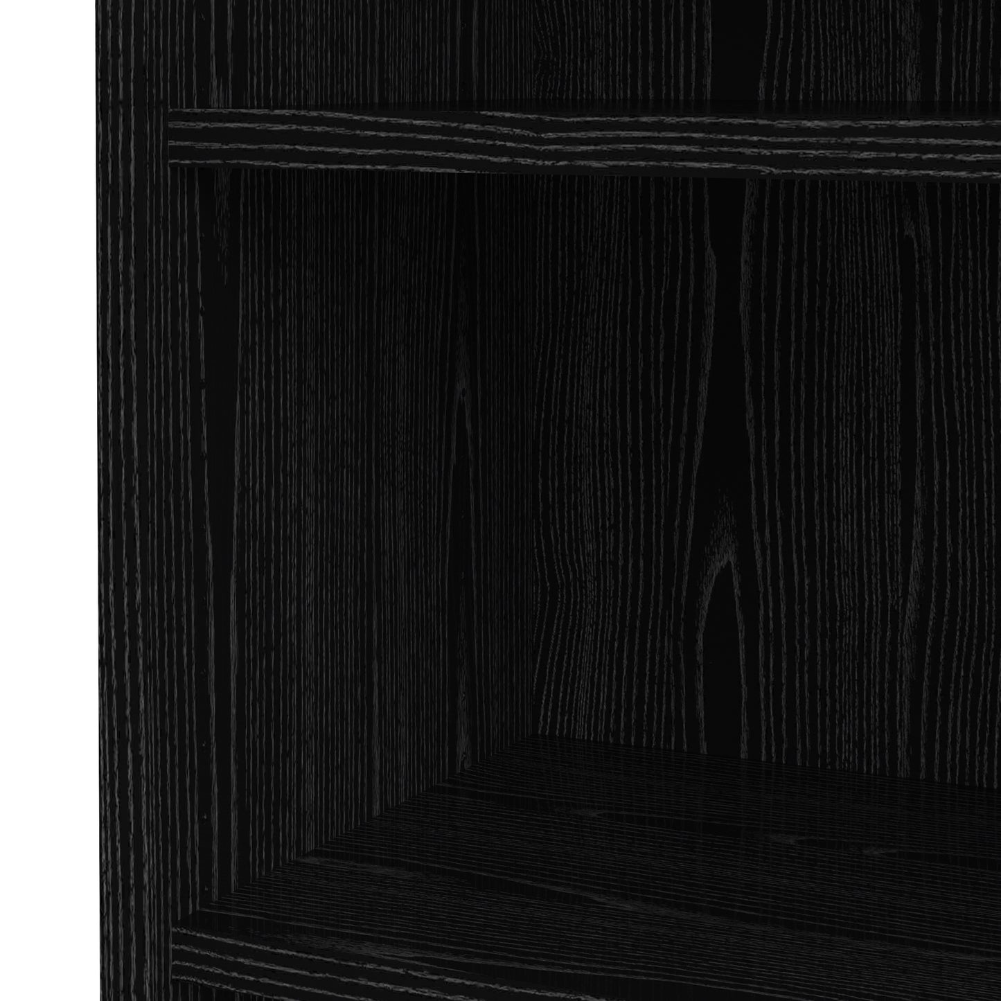 Prima Bookcase 2 Shelves With 2 Drawers 2 File Drawers In Black Woodgrain