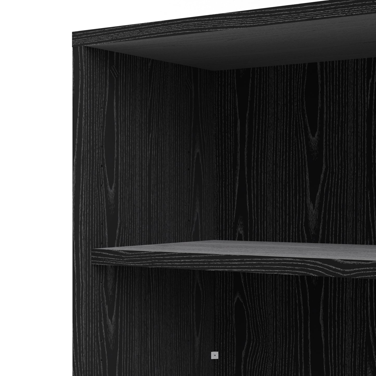 Prima Bookcase 2 Shelves in Black Woodgrain