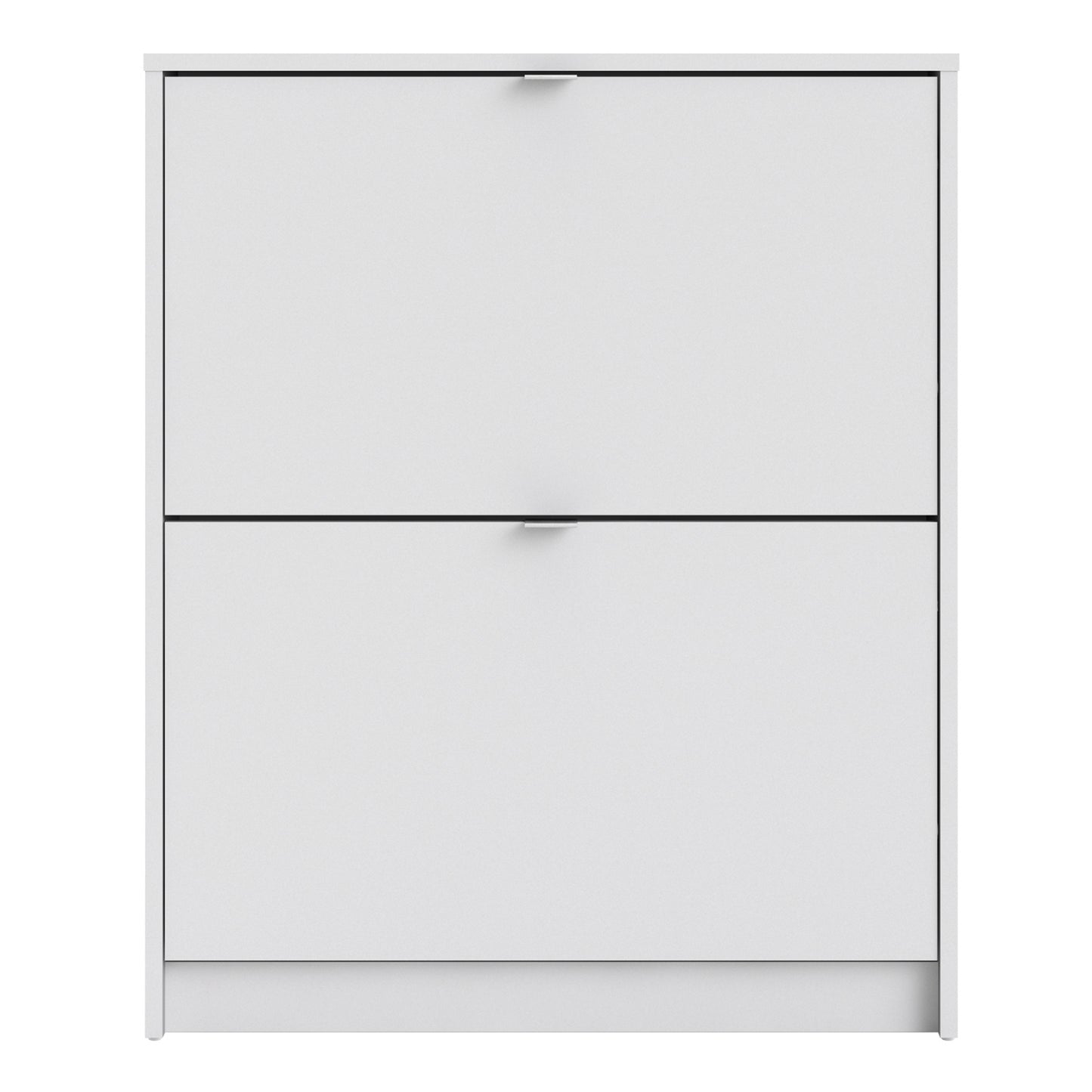 Shoes Shoe Cabinet 2 Flip Down Doors and 1 layer in White