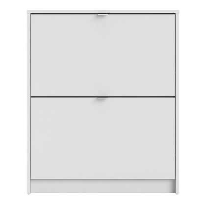 Shoes Shoe Cabinet 2 Flip Down Doors and 1 layer in White