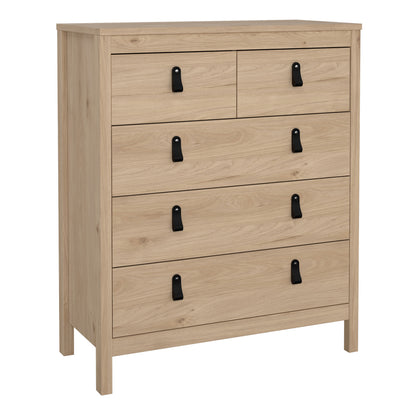 Barcelona Chest 3+2 Drawers in Jackson Hickory Oak