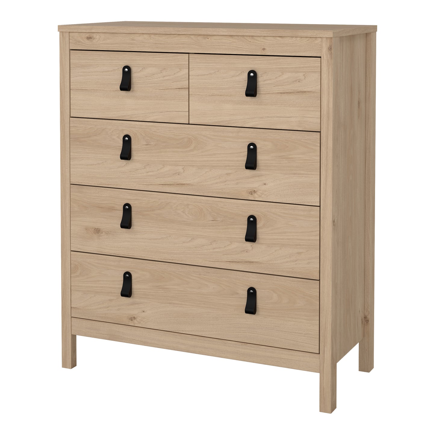 Barcelona Chest 3+2 Drawers in Jackson Hickory Oak