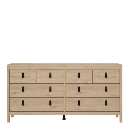 Barcelona Double Dresser 4+4 Drawers in Jackson Hickory Oak