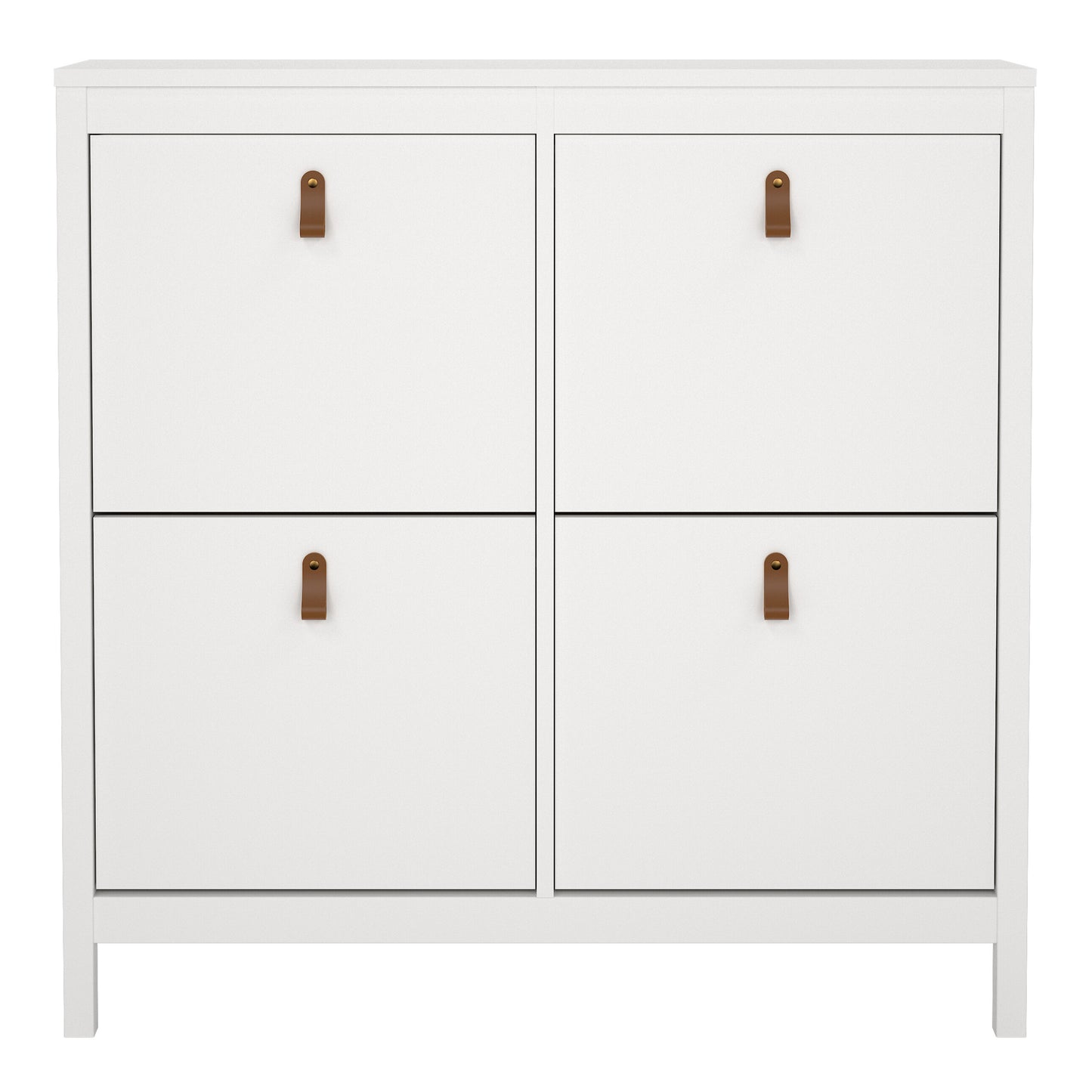 Barcelona Shoe Cabinet 4 Flip Down Doors in White