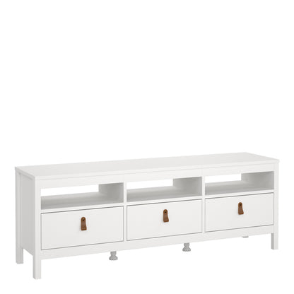 Barcelona Tv Unit 3 Drawers in White