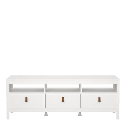 Barcelona Tv Unit 3 Drawers in White