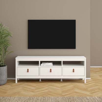 Barcelona Tv Unit 3 Drawers in White