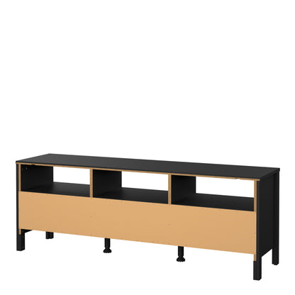 Barcelona TV Unit 3 Drawers in Matt Black