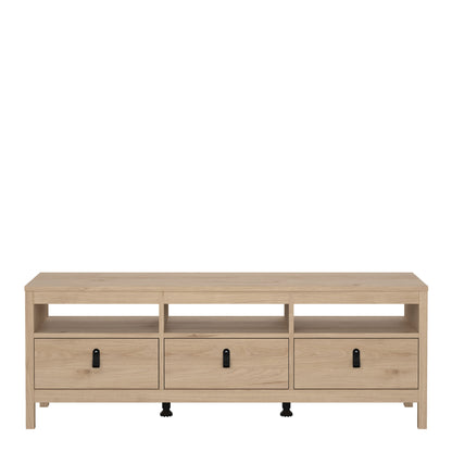 Barcelona TV-Unit 3 Drawers in Jackson Hickory Oak