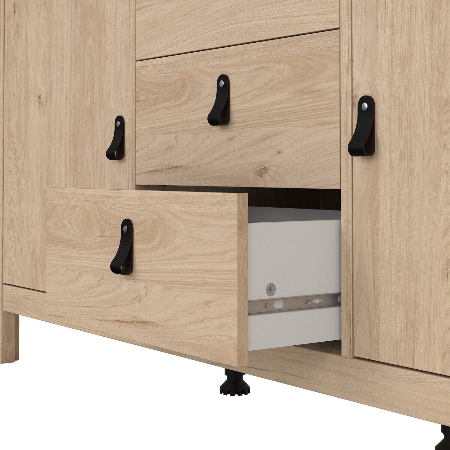 Barcelona Sideboard 2 Doors + 3 Drawers in Jackson Hickory Oak