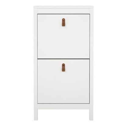 Barcelona Shoe Cabinet 2 Flip Down Doors in White