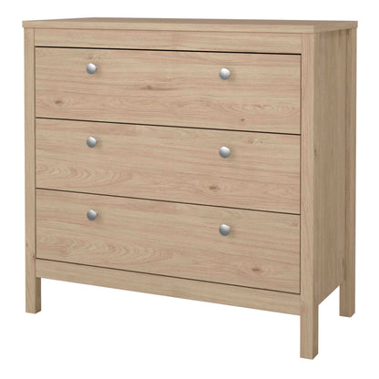 Madrid Chest 3 Drawers in Jackson Hickory Oak