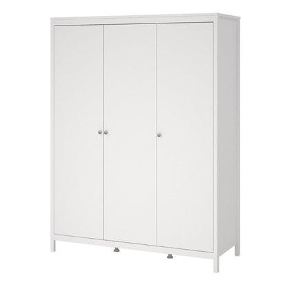 Madrid Wardrobe with 3 Doors in White