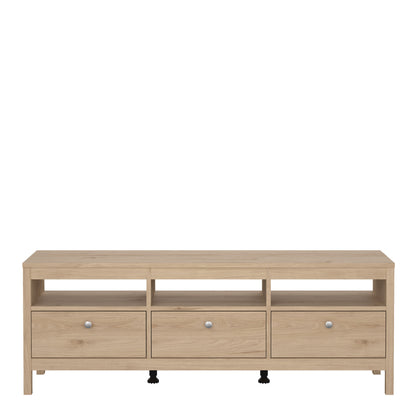 Madrid TV-Unit 3 Drawers in Jackson Hickory Oak