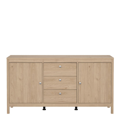 Madrid Sideboard 2 Doors + 3 Drawers in Jackson Hickory Oak