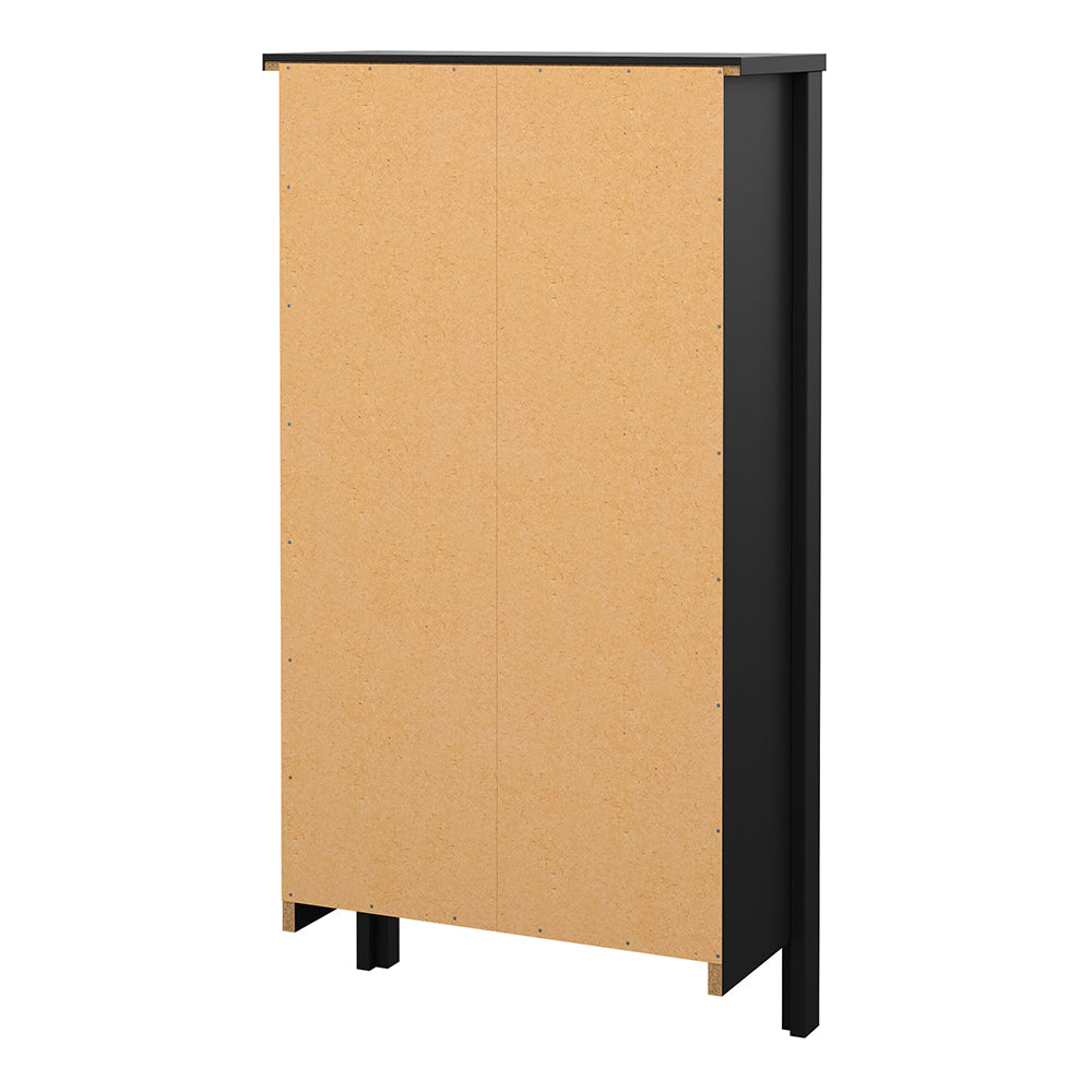 Madrid Shoe Cabinet 2 Flip Down Doors Matt Black