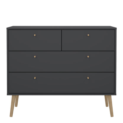 Cumbria Chest 2 + 2 Drawers Dark Grey