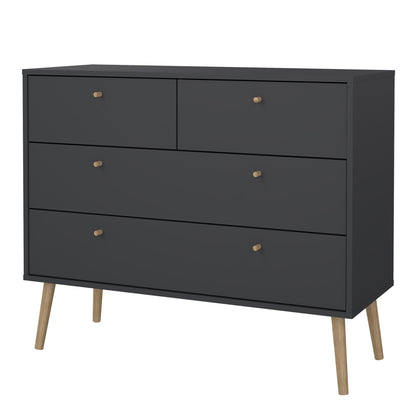 Cumbria Chest 2 + 2 Drawers Dark Grey