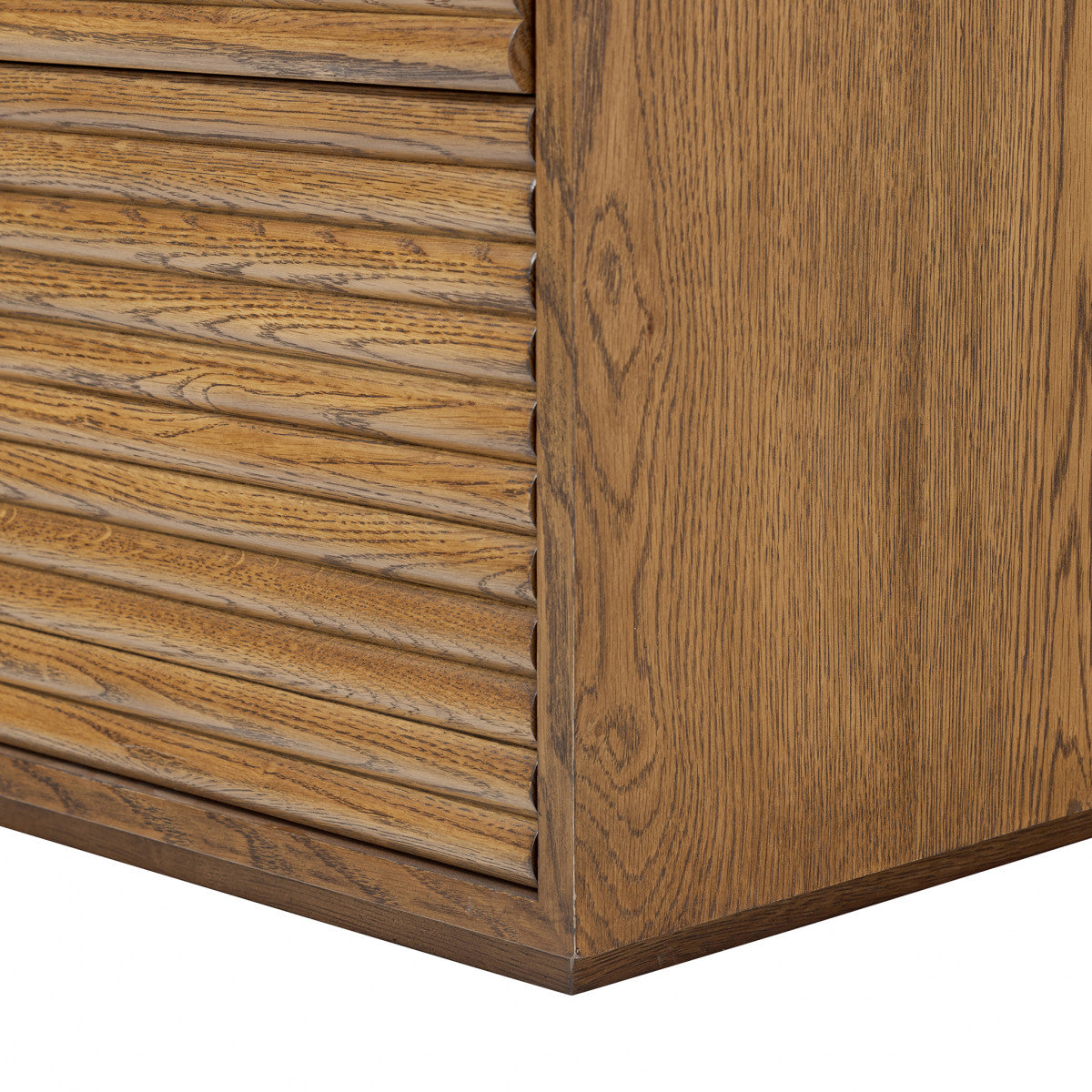 Evie Ribbed Walnut Chest of Drawers