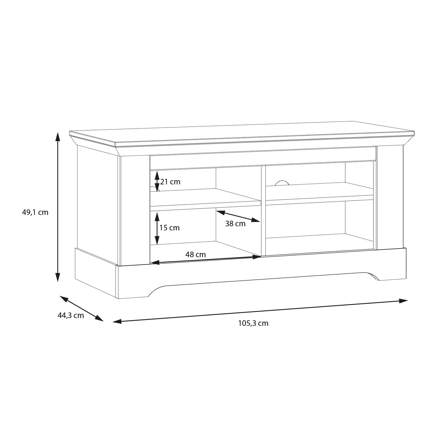 Illopa Storage Bench in Oak Nelson/Snowy Oak