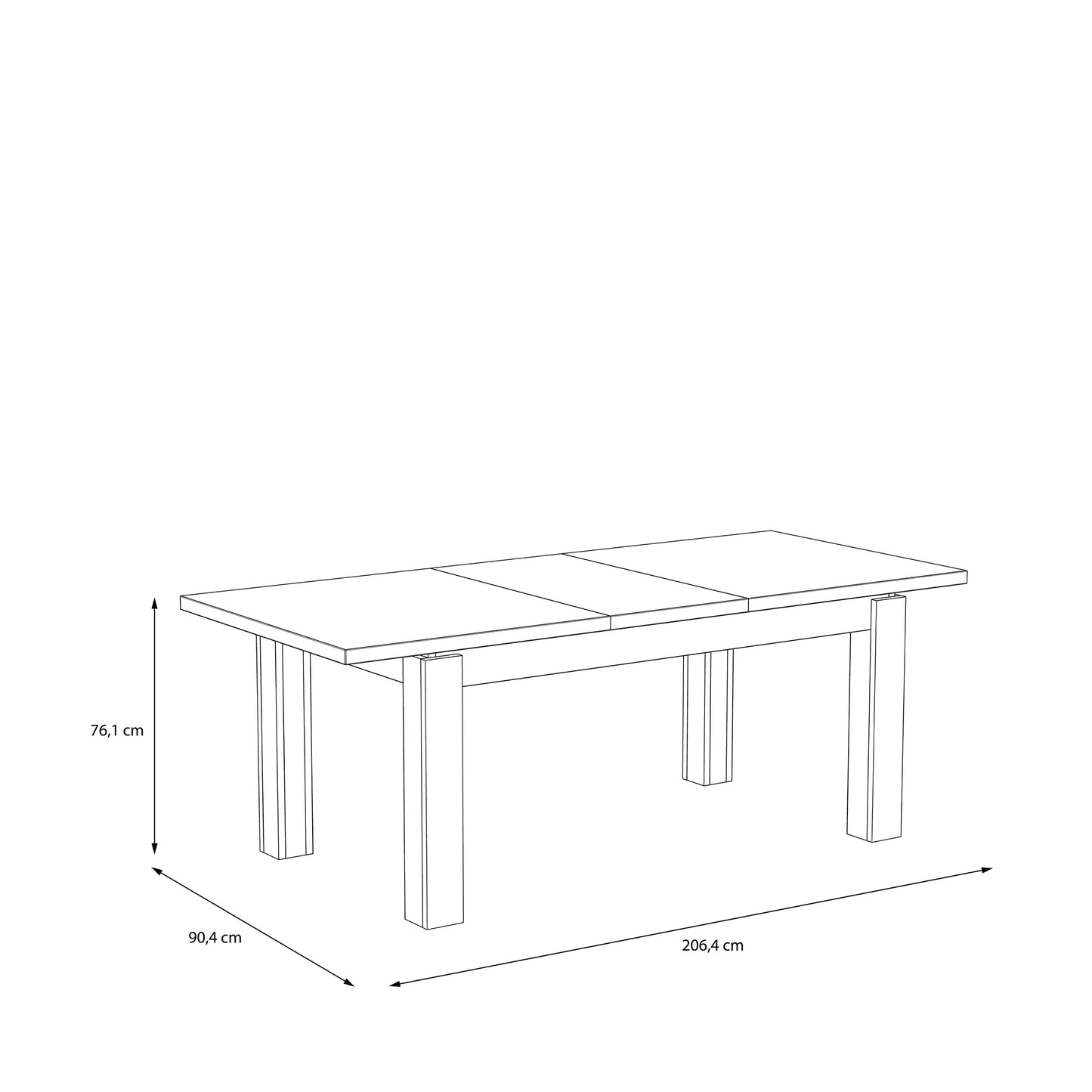 Trondheim Extending Dining Table in Artisan Oak