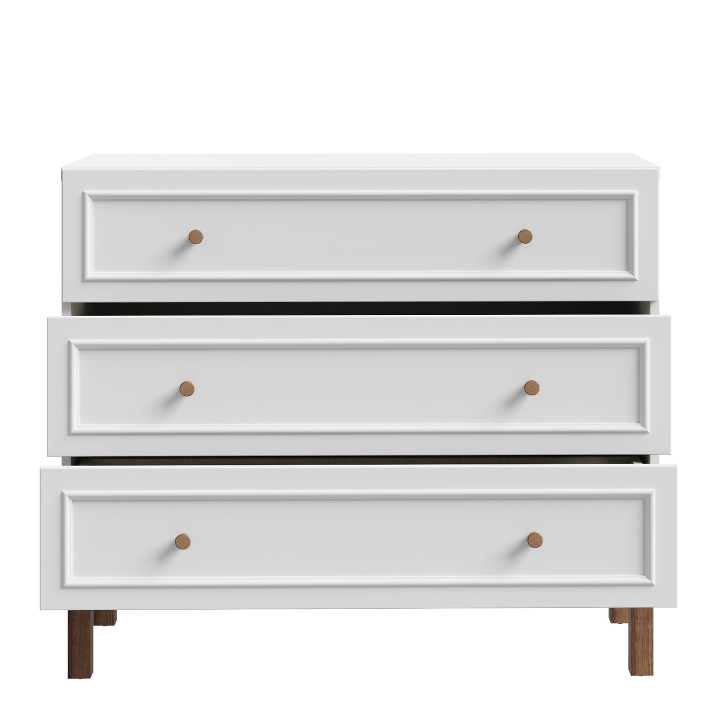 Wensley 3 Drawer Chest in Light Grey and Oak