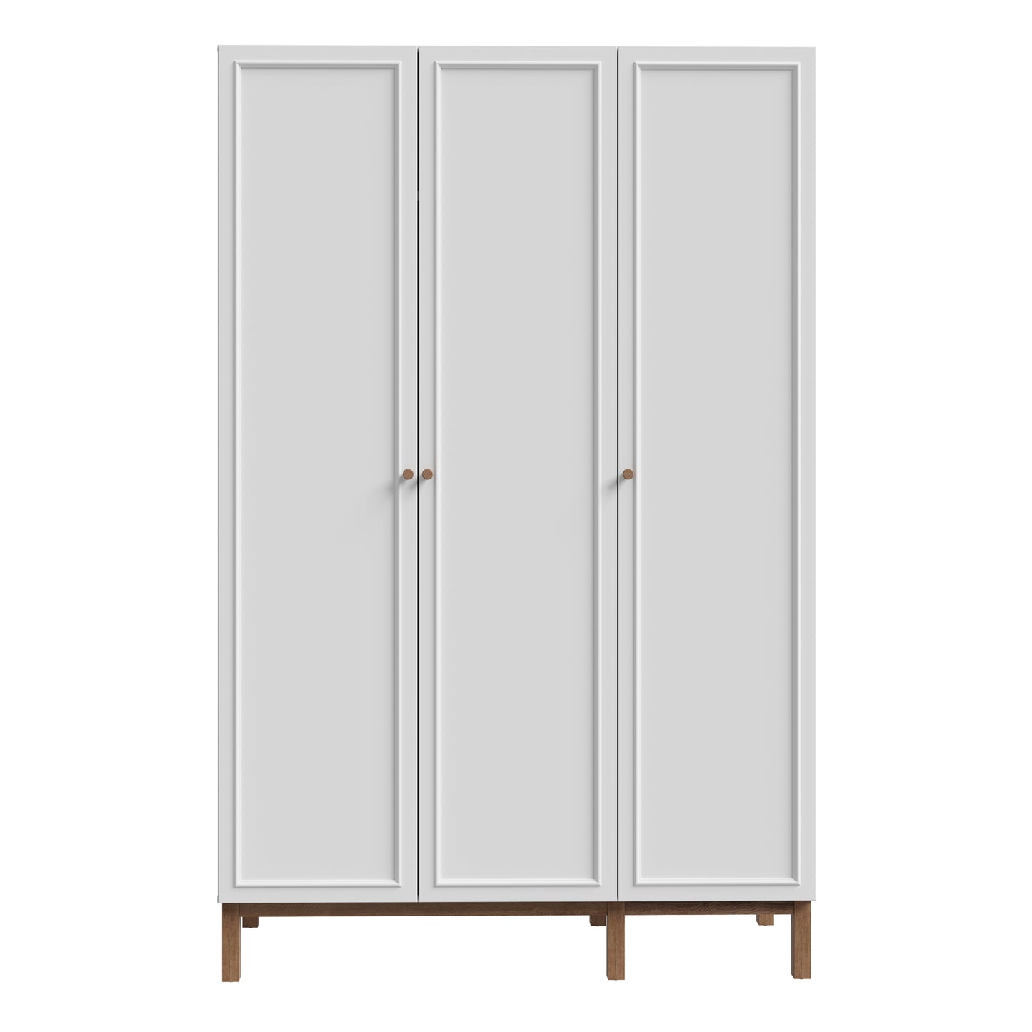 Wensley 3 Door Wardrobe in Light Grey and Oak