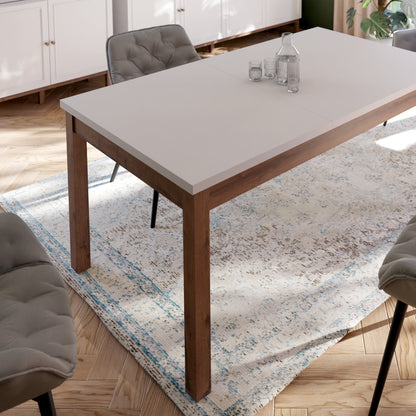 Wensley Dining Table in Light Grey and Oak