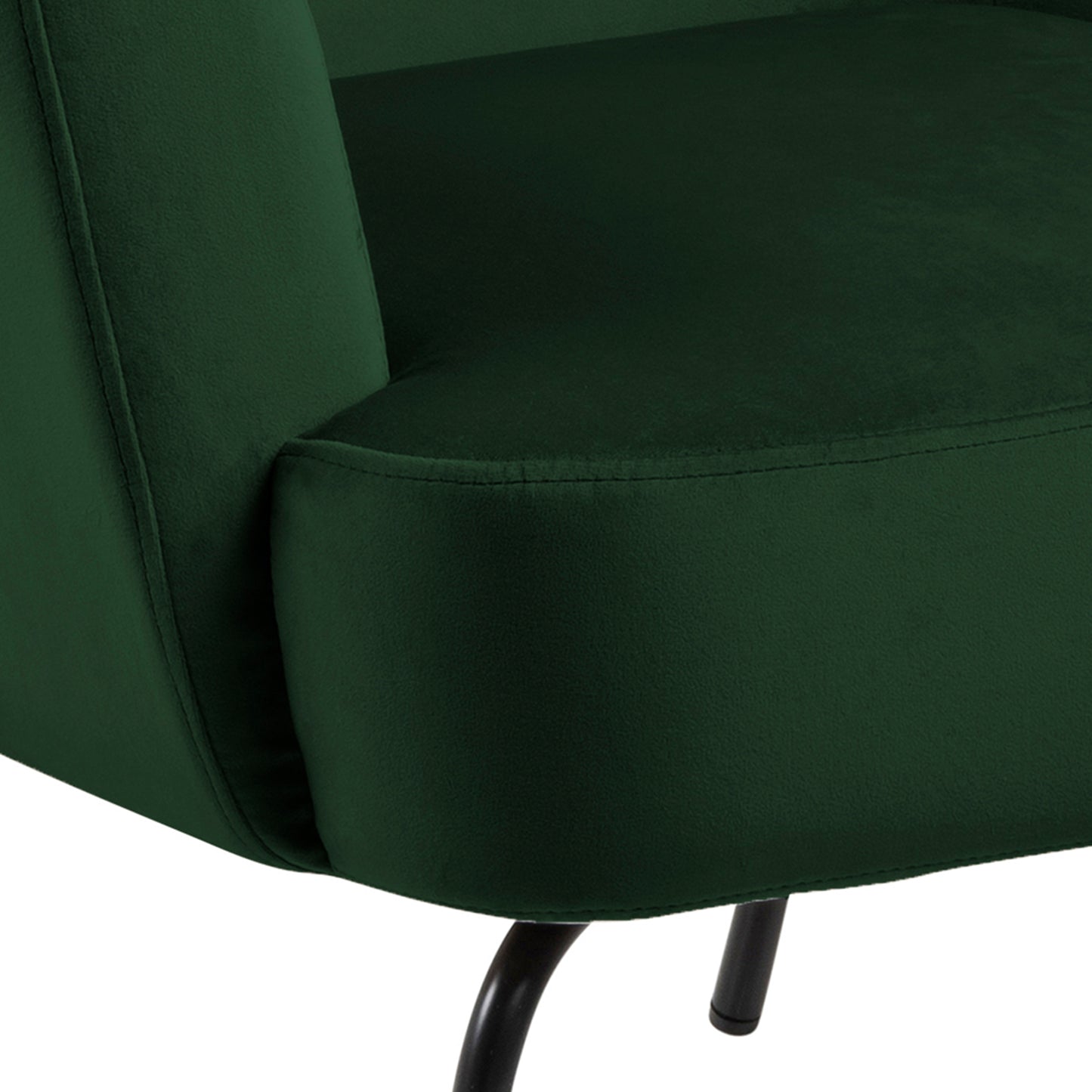 Melissa Lounge Chair in Forest Green