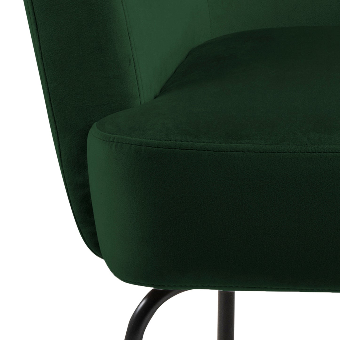 Melissa Lounge Chair in Forest Green