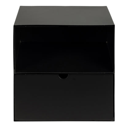 Joliet 1 Drawer Wallmounted Bedside Table in Matt Black